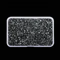 Close-up of black high-gloss glass crushed stones for DIY jewelry and nail art - Dark Gray