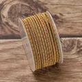 2.5mm multi-colored braided jewelry cord on clear spool for DIY handmade jewelry - Yellow Orange Blue