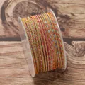 High-quality 2.5mm multi-colored braided jewelry cord on a spool for DIY handmade crafts - Yellow Pink