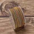 2.5mm colorful non-elastic braided metallic cord for DIY jewelry and bracelet making - Yellow Purple Red Blue