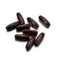 2,5mm ovale esdoornhouten kralen in donkerbruin voor het maken van DIY handwerk - 20 Stuks/Verpakking / Chocolade