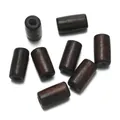 Hoogwaardige donkerbruine houten buis kralen voor doe-het-zelf sieraden en armbanden - 100 Stuks/Verpakking (6x12mm, Gat 2.3mm) / Bruin