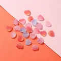 Detailansicht bunter herzförmiger Zuckerperlen für die DIY-Schmuckherstellung. - Harz-Herz-Zubehör / 10 Pieces (15.3*16.5mm) / Farbverlauf Gemischt