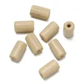 Natural beige wooden tube beads for DIY jewelry making and handmade jewelry crafts - 100 Pieces/Pack (6x12mm, Hole 2.3mm) / Beige