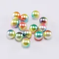 Detailansicht farbenfroher Perlmuttperlen für DIY-Schmuck und Armbandherstellung - Ohne Loch Künstliche Perle / 300 Pieces (4mm) / Rosa Mehrfarbig