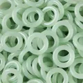 Bulk pale green glass rings for DIY jewelry making with imitation jade finish - Diameter Approx 10mm / 20 Pieces Set / Nephrite Jade