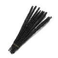 Bundle of black glitter chenille stems pipe cleaners for DIY craft and bouquet making - 20 Pieces / Black