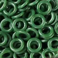 Deep green glass rings for DIY jewelry making with a smooth imitation jade finish - Diameter Approx 10mm / 20 Pieces Set / Green Jade