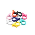 Detailansicht verschiedener bunter Kunststoff-Karabinerverschlüsse für DIY-Schmuck. - Kunststoff-Karabinerverschluss / 50 Pieces (25*15mm) / Mehrfarbig