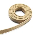 Beigefarbene PU-Lederschnur mit feiner Naht für DIY-Taschen- und Schmuckherstellungszubehör - 1 Meter/Packung / Gold