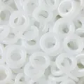 Bulk white glass imitation jade round rings for DIY handmade jewelry making and beads - Diameter Approx 10mm / 20 Pieces Set / White Jade