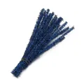 Dark blue metallic glitter chenille stems pipe cleaners for DIY craft flower making - 20 Pieces / Dark Blue