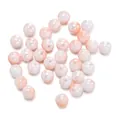 Perle tonde in acrilico sfumato rosa iridescente premium per bracciali e collane fai-da-te. - 6mm - 100 Pezzi/Confezione / Arancione