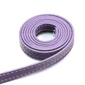 Lila PU-Lederband für DIY-Schmuckherstellung mit weißen Kontrastnähten - 1 Meter/Packung / Lila