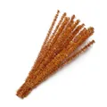 Glittery orange chenille stems bundle for DIY handmade flower crafts and decorations - Orange