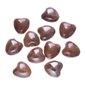 Brown heart-shaped ceramic loose beads for DIY jewelry making craft accessories. - 5 Pieces (12*13mm) / Brown
