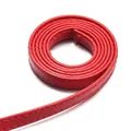 Premium rote PU-Lederschnur mit Steppnähten für DIY-Taschenzubehör und Armbänder - 1 Meter/Packung / Rot