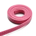 1 Meter pinke PU-Lederschnur mit weißer Naht für handgemachtes DIY-Taschenzubehör - 1 Meter/Packung / Fuchsia