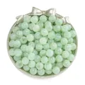 10mm mint green cracked protein glass beads for DIY bracelet and necklace making - 50 Sheets / Green