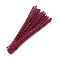 Shiny purple glitter chenille stems pipe cleaners for DIY craft and flower making - Rose Red