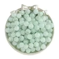 High-quality 10mm mint green crackle glass loose beads for DIY jewelry making projects - 50 Sheets / Light Green