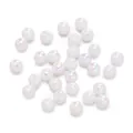 Perle tonde in acrilico bianco iridescente con sfumatura per la creazione di gioielli - 6mm - 100 Pezzi/Confezione / Bianco