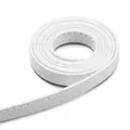 Weißes PU-Lederband mit dekorativer Naht für DIY-Taschenzubehör und Armbänder. - 1 Meter/Packung / Weiß