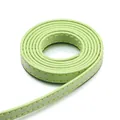 Hellgrüne PU-Lederschnur mit gelben Nähten für DIY-Handwerk und Taschen-Accessoires - 1 Meter/Packung / Hellgrün