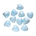 Premium candy blue heart-shaped ceramic loose beads for DIY jewelry making 12x13mm - Light Blue