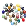 Colorful 6-10mm ceramic round beads for DIY jewelry making and crafts - 6mm / 50 Pieces Set / Random Mix