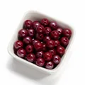 Perles rondes en acrylique rouge foncé de 10mm pour la fabrication de bijoux DIY - 30 Pcs/Paquet / Bordeaux