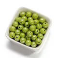 Perles en acrylique irisées vert olive 10mm pour la fabrication de bijoux DIY - 30 Pcs/Paquet / Verdoyant