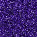 Macro di perline di vetro viola da 2,5mm con anima argentata per gioielli fai da te - 300 Pezzi/Confezione (2.5mm) / Viola