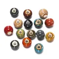 Mixed color 6-10mm round ceramic beads for DIY jewelry making bracelets and necklaces - 6mm / 50 Pieces Set / Mixed Glaze Colors