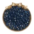 Detailed SKU view of 10mm faceted translucent dark blue glass beads for DIY jewelry - 50 Pieces (10mm/1.4mm Hole) / Dark Blue