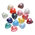 12*13mm candy-colored heart ceramic beads for DIY bracelet and necklace making - Mixed Random