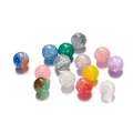 Lebhafte bunte Rundperlen mit Marmormuster für die DIY-Schmuckherstellung von Armbändern - Harz Treibsand Goldpulver Smudge Perlen / 10er Pack (16mm) / Mehrfarbig