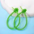 Grüner Silikon-Kabelorganisator mit süßem Katzenpfoten-Design für Taschenanhänger - Katzenpfoten-Form / 2 Stück/Set / Grün