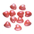 12x13mm heart-shaped ceramic beads in candy pink for DIY jewelry making - Watermelon red