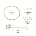 Premium 18K Gold Plated DIY Jewelry Making Kit with Steel Wire and Lobster Clasp Components - Set 1 / 14K Gold Style E