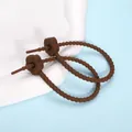 Braune Silikon-Kabelbinder mit Blumenkopf für Datenkabel und DIY-Taschenanhänger. - Pflaumenblüte / 2 Stück/Set / Braun