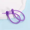 Zweiteiliges Set lila verstellbarer Silikon-Kabelbinder mit Blumenschnallendesign - Pflaumenblüte / 2 Stück/Set / Dunkellila