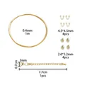 18K gold-plated DIY jewelry making kit with steel wire and extension chain - Set 1 / 14k Gold Style A