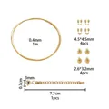 18K gold plated DIY jewelry making kit with 0.4mm steel wire and necklace finishing findings - Set 1 / 18K Gold Style A