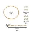 18K gold-plated DIY jewelry kit with steel wire, extender chain, and finishing bead tips - Set 1 / 14k Gold Style B