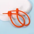 Orangefarbene Silikon-Kabelbinder für Kabelmanagement und DIY-Puppentaschen-Zubehör - Pflaumenblüte / 2 Stück/Set / Orange