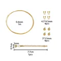 Professional 18K gold plated DIY jewelry making kit with wire, crimp beads and chain - Set 1 / 18K Gold Style B