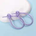 Verstellbarer lila Silikon-Kabelbinder mit niedlicher Blumen-Schnalle für Kabel - Pflaumenblüte / 2 Stück/Set / Lila