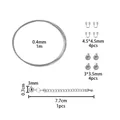 DIY jewelry making kit with 0.4mm steel wire and metal finishing clasp accessories - Set 1 / Platinum Style B