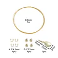 Professional DIY jewelry making kit with 18K gold plated wire, crimps, and clasps - Set 1 / 14K Gold Style C